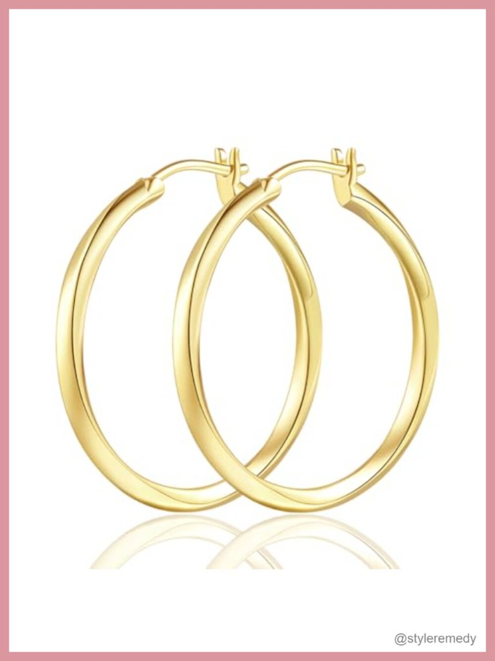 14K Gold Twisted Round Hoop Earrings for Women Hypoallergenic
